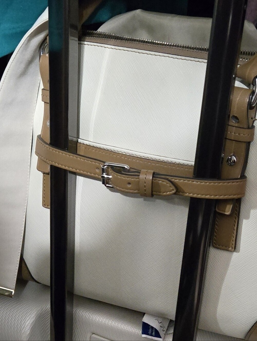 New! Tumi Verona Double Zip Satchel Villa Bag Purse SAND COATED Twill - Picture 16 of 16